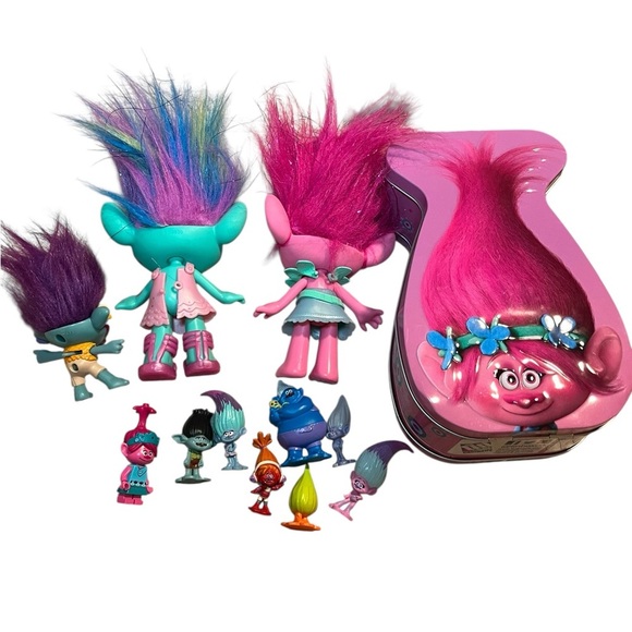 Dreamworks TROLLS movie lot dolls toys figures - Picture 3 of 4